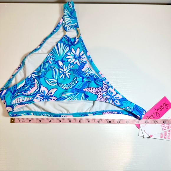 Lilly Pulitzer Kylen Bikini Bottom Amalfi Blue Sound the Sirens - Picture 14 of 15